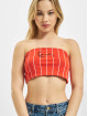 Karl Kani Tops sans manche Small Signature Pinstripe rouge